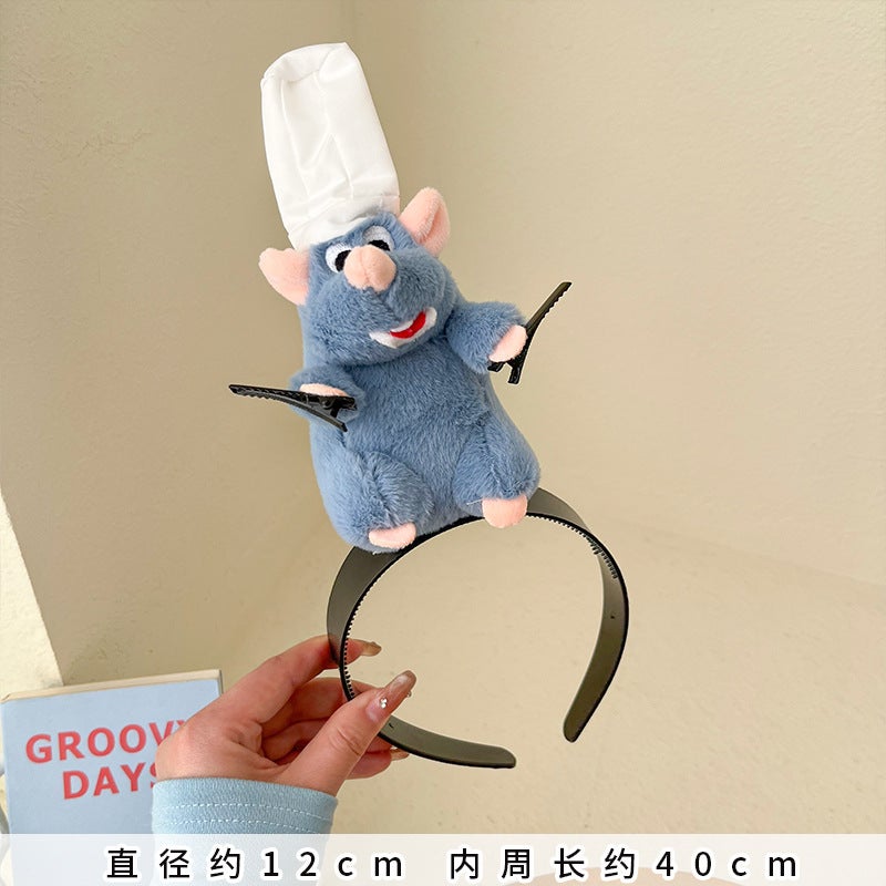 Generic Chef Mouse Ears Headband Funny Hair Clip Ratatouille 