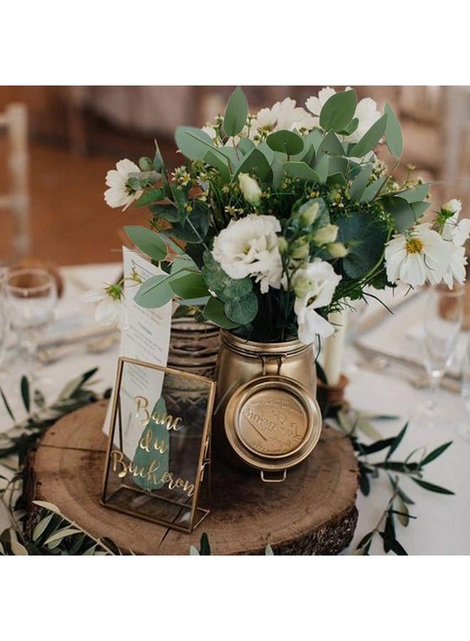 Greentime 8 Pack Artificial Eucalyptus Leaves Stems 13 Inches Faux Greenery Stems Branches for Vase Bridal Wedding Bouquet Table Centerpiece DIY Wreath Decor - Image 3