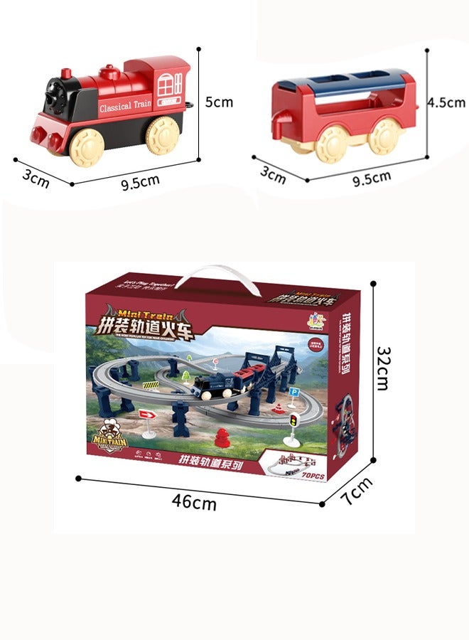 110cm electric rail train playset Electric high-speed rail train toys Assemble the rail train set Model train toys Train toys with tracks Birthday present Toys for boys - Image 2