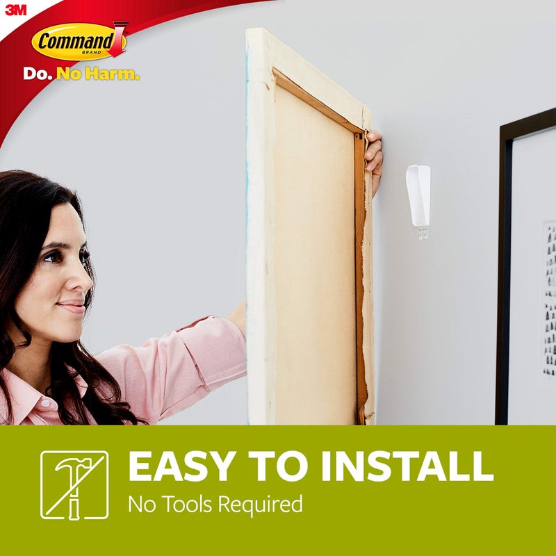 كوماند شماعات قماش كبيرة للجدران تحمل ما يصل إلى 3 رطل 18 بوصة × 24 بوصة، 3 شماعات مع 4 شرائط تحكم، شماعة فنية جدارية قابلة للإزالة وخالية من التلف، رائعة للغرفة دي؟ - Image 4