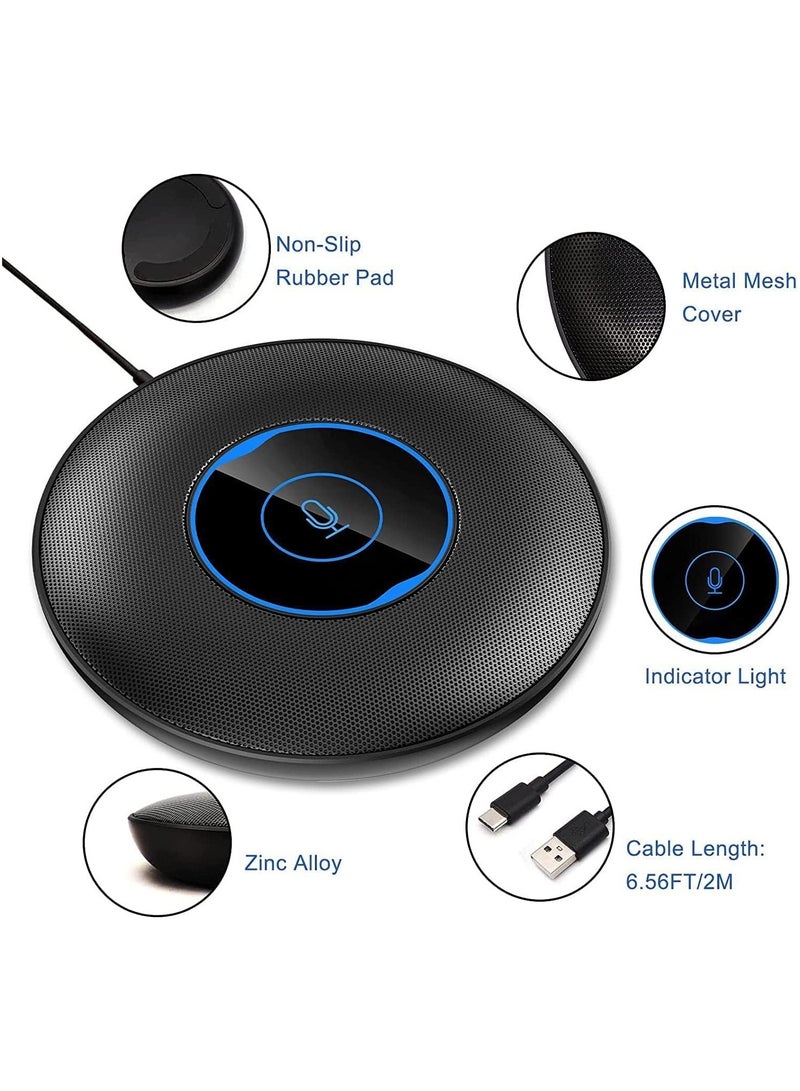 erorex Conference USB Microphone, 360 degrees Omnidirectional Laptop PC Computer External Conference Mic with Mute Button, Compatible with MacOS Windows for Zoom Meeting, Online Learning, Skype VD60 - Image 2