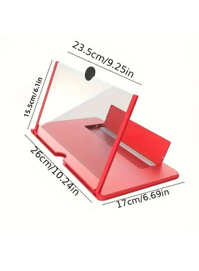 حامل هاتف أسود قابل للطي مع عدسة مكبرة مدمجة للشاشة لمشاهدة واضحة ومريحة - Image 4