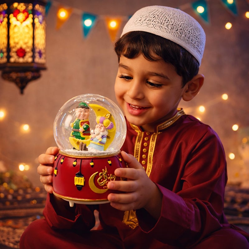 كره الثلج فنانيس و الشيخ مع الأضواء والموسيقي احمر - 6424 - Image 2