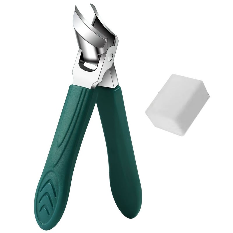 Upgrade Green Ingrown Nail Clipper Ultra Sharp Precision Trimmer with Safety Handle and Protective Cap - Image 4
