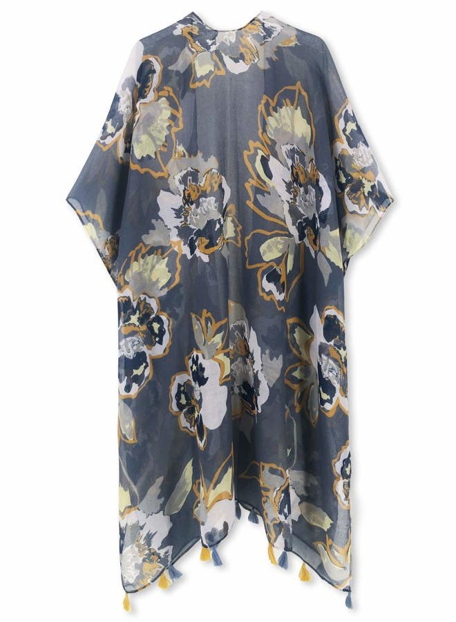 Moss Rose Women's Beach Cover up Swimsuit Kimono with Bohemian Floral Print, Loose Casual Resort Wear - Image 4