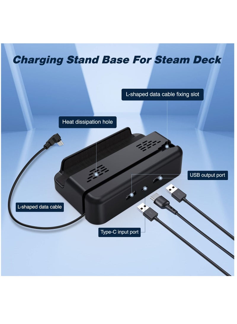 SYOSI - Compatible with Stand Base for Steam Deck,  Steam Deck Accessories, Charging Dock for Steam Deck,  Dual USB and Full Speed Charging USB C Port for Steam Deck, Anti-Slip Holder Stand for Steam Deck - Image 1