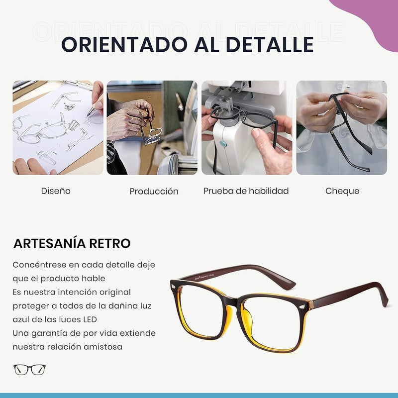 Cyxus Blue Light Glasses for Men Women Reduce Eye Strain UV Blocking for Computer Screen 8082 - Image 4