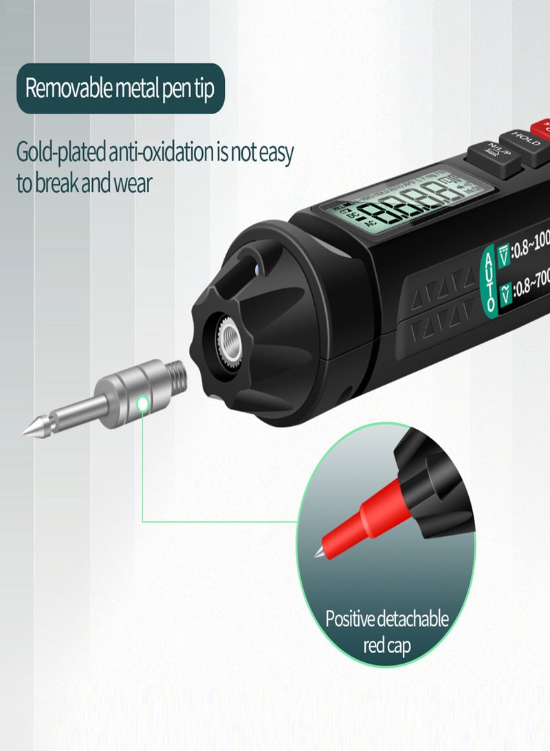 ANENG A3007 Pen Multimeter 6000 Counts Digital Multimeter Meter Tester with LCD Display Backlight Flashlight NCV Auto-off for Voltage Current Resistance Capacitance Diode Continuity Test - Image 2