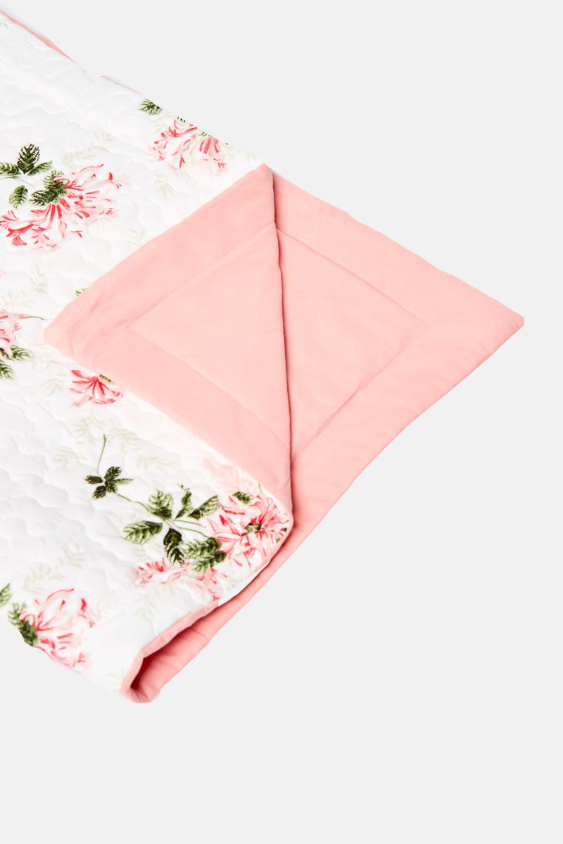 Catherine Malandrino Queen 3 Pieces Floral Pattern Bedspread With Pillow Case Set, Multicolor  - Image 4