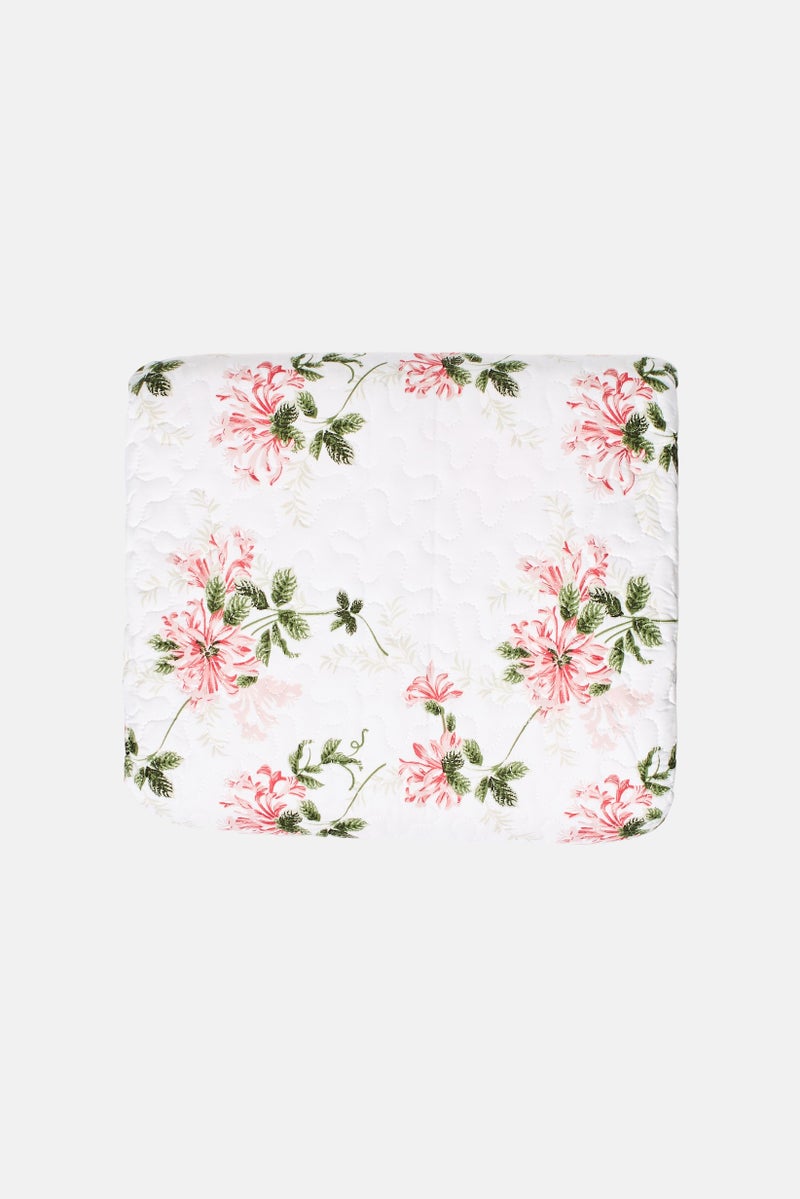 Catherine Malandrino Queen 3 Pieces Floral Pattern Bedspread With Pillow Case Set, Multicolor  - Image 2