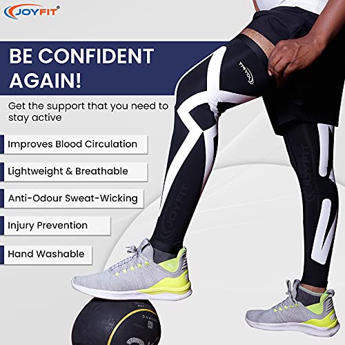JoyFit - Calf Compression Sleeve- Leg Compression Socks, for Pain Relief, Muscle Swelling, Basketball, Football, Badminton, Running, Gym Exercise, Cycling (Pair) (Medium) - Image 4