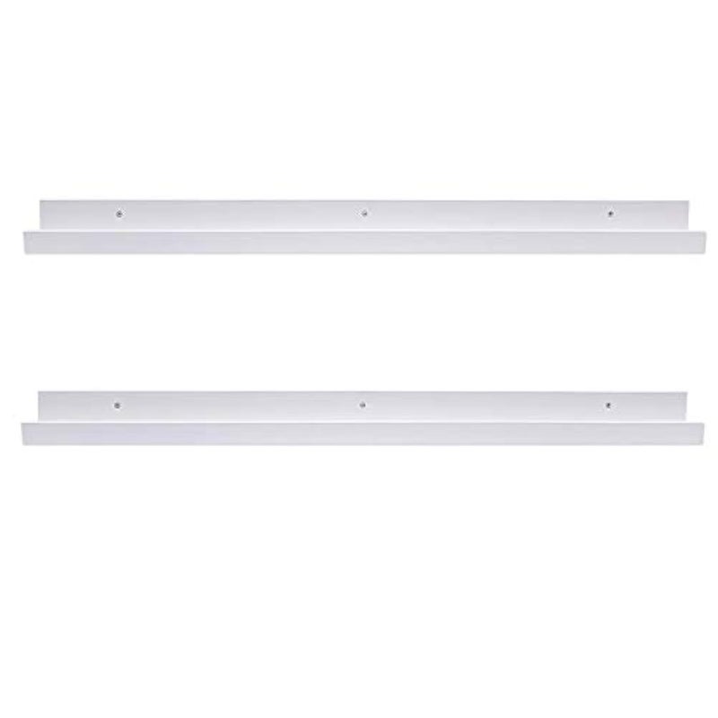 AZSKY Floating Picture Shelves Denver Modern Wall Mount  Long Narrow Picture Ledge  36 Inch Set of 2 Mounting Hardware Included Pine