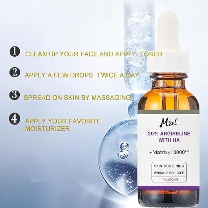 PAPABA 20% Argireline Serum with Matrixyl 3000 Pure Hyaluronic Acid For Face,With Vitamin C,Deep Wrinkle Reducer Anti Aging Tones Skin and Stimulates Collagen Peptides Serum For Face - Image 3