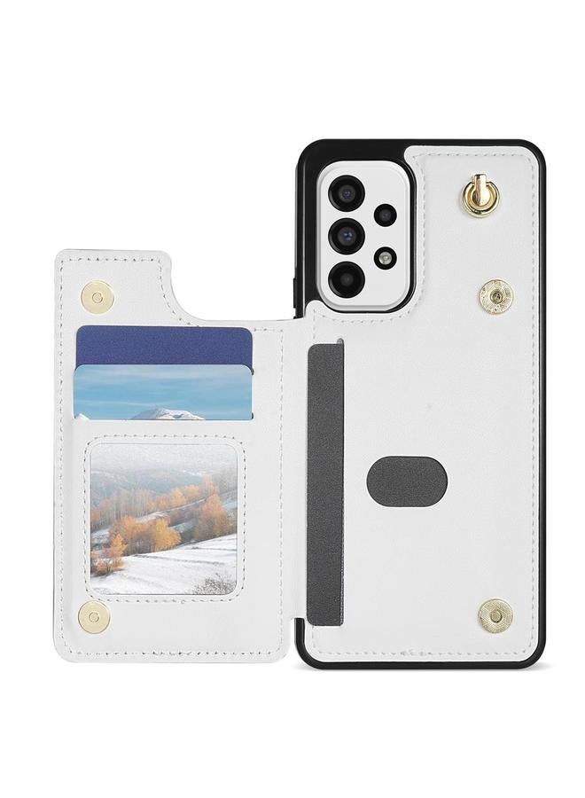 S-TOP Case For Samsung Galaxy A52 4G / 5G / A52s 5G Rhombic Dual Buckle Card Slots Phone Case with Lanyard - Image 4