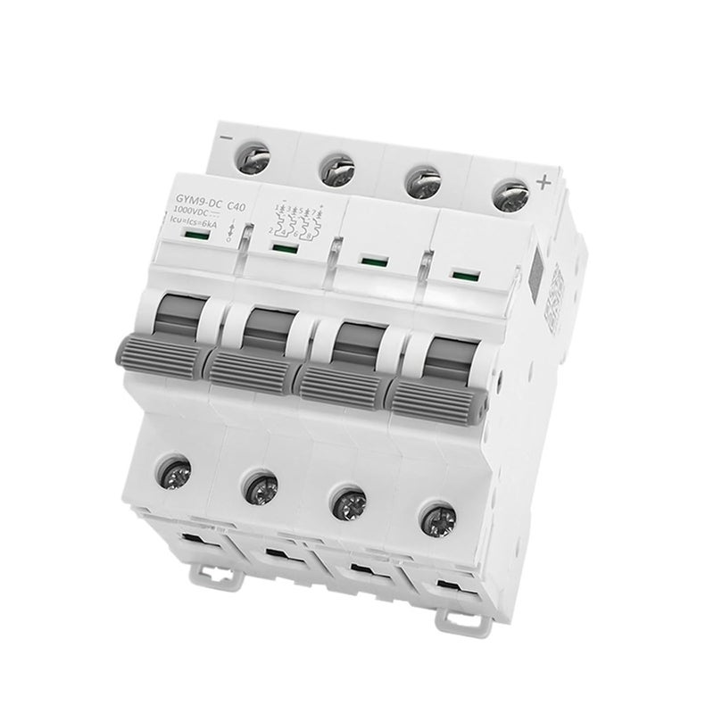 20A 4 قطب قاطع دائرة تيار مستمر مصغر 1000 فولت للطاقة الشمسية قاطع دارة على سكة دين 6A إلى 63A - Image 1