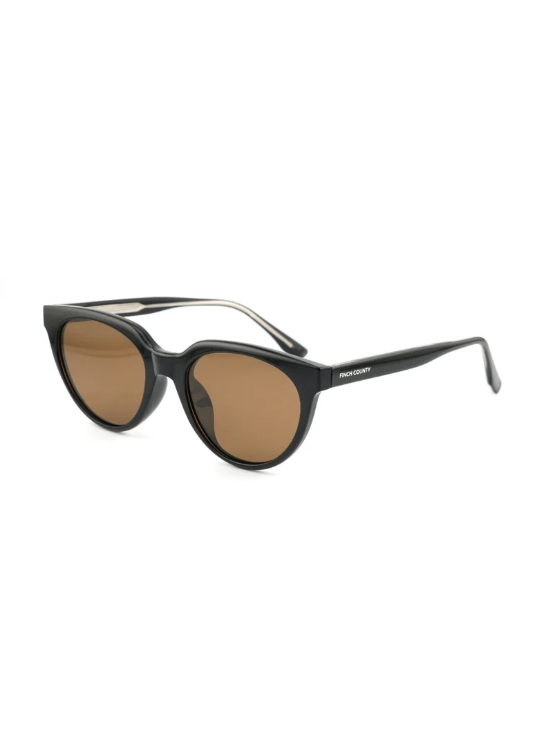 Finch County Finch County Helen Women's Polarized Cat Eye Sunglasses with UV400 Protection | Premium Acetate & Metal Frame | Black-Brown