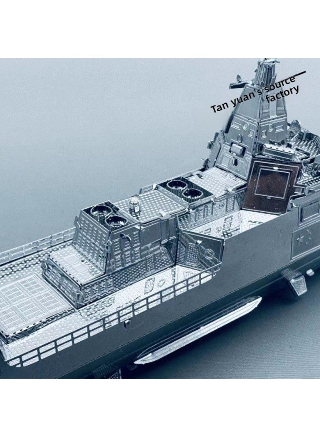 Loquat 055 Destroyer 3D Metal Stereo Puzzle DIY Handmade Model Toy Gift Small Ornaments Puzzle Assembled To Relieve Boredom-Color:055 Destroyer + Tools - Image 5