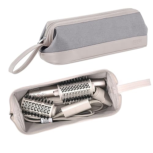 BUBM Travel Case for Dyson Airwrap Styler/Shark Flexstyle,Portable Carrying Case for Dyson Supersonic Hair Dryer,Waterproof Anti-Scratch Dustproof Protection Organizer Travel Storage Bag (Light Gray)