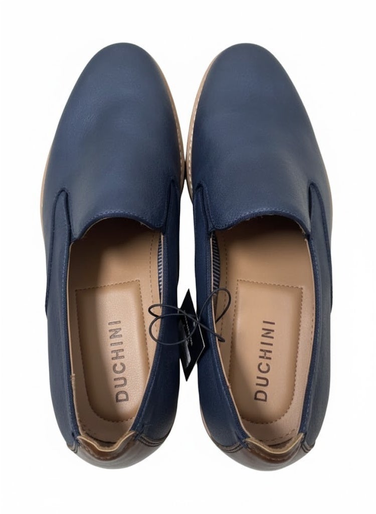 Duchini Men's Textured Slip-On Loafers -size 46 - Navy - Image 3
