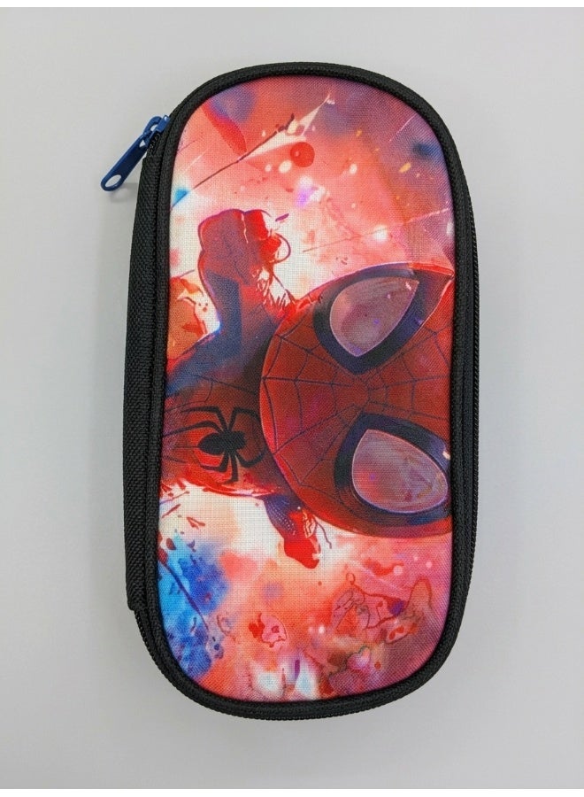 Kidzilla Spider-Man Mini Pencil Pouch for Kids, Compact Zipper Stationery Box - Image 1