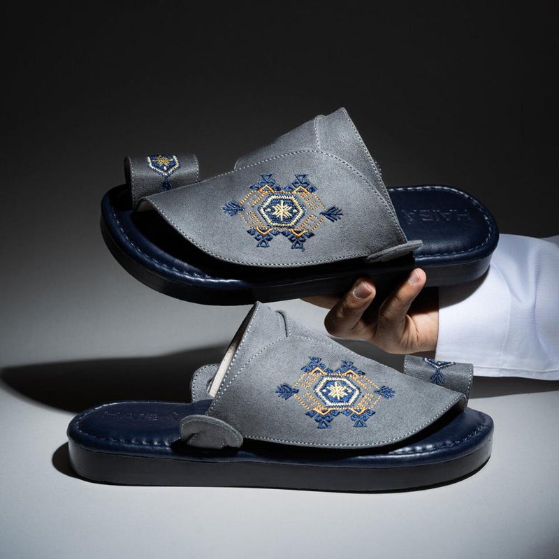 Arabic Sharqi Sandals | Grey | Sandals Traditional footwear - Image 1