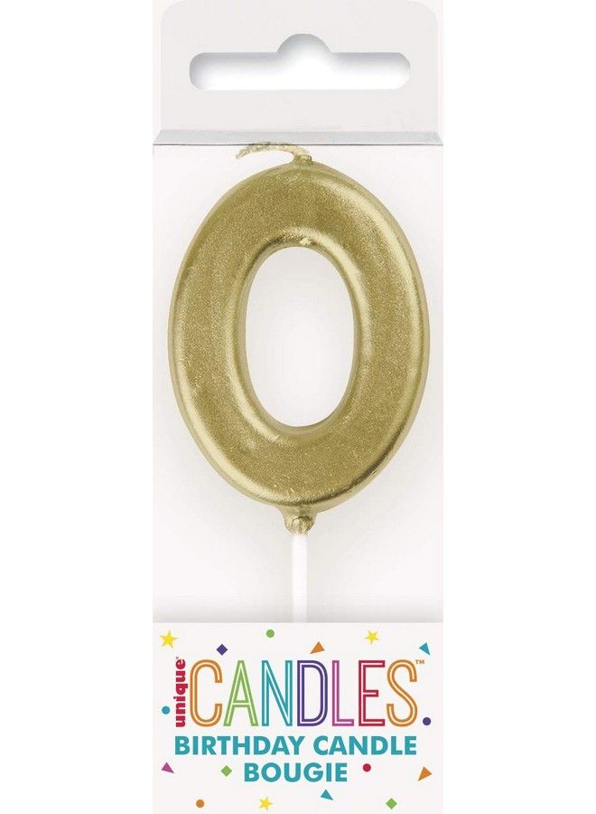 Unique Gold Mini Number 0 Pick Candle - Image 4