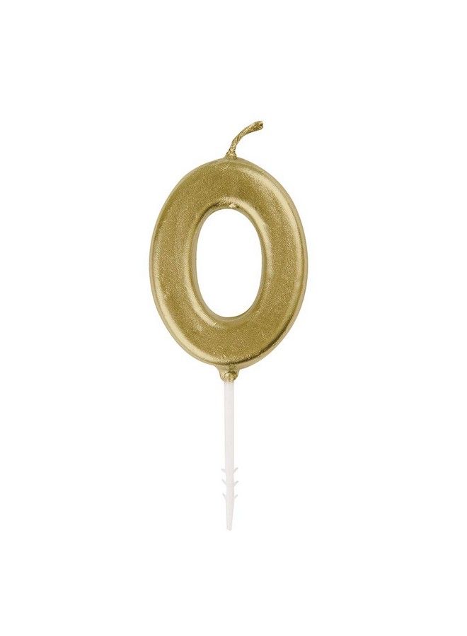 Unique Gold Mini Number 0 Pick Candle - Image 2