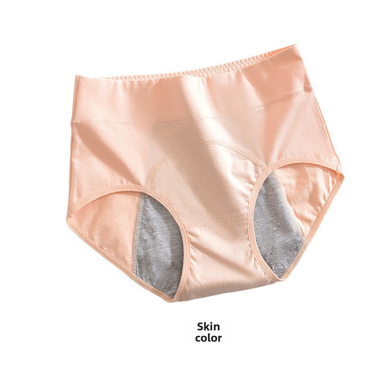 New Breathable Cotton High-Waist Menstrual Panties Pink  - Image 2