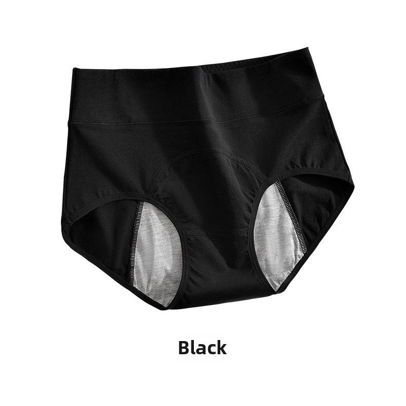New Breathable Cotton High-Waist Menstrual Panties Pink  - Image 4