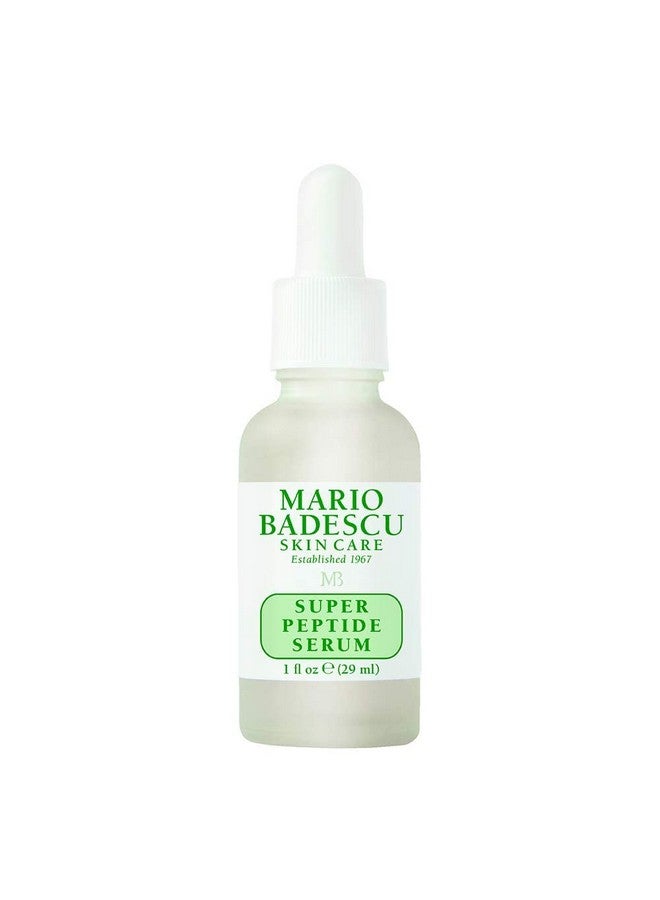 MARIO BADESCU Super Peptide Serum For All Skin Types, Reduces The Look Of Dry Lines & Wrinkles, Formulated With Sodium Hyaluronate & Peptides, 1 Fl Oz