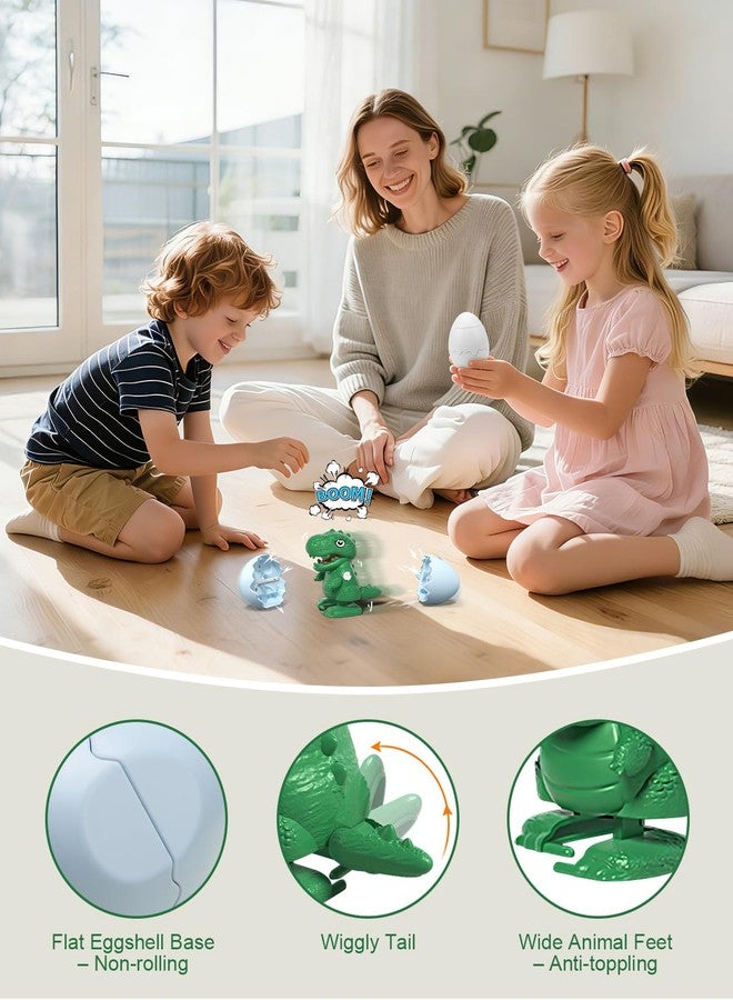 Humzo 2 Pack Easter Toys Boom Eggs Wind-Up Surprise Eggs, Hatching Dinosaur Egg Toy for Kids, Walking Penguin Toys, Reusable Clockwork Dino Fun Dinosaurs Toys for Boys Girls Easter Gifts for Kids - Image 5