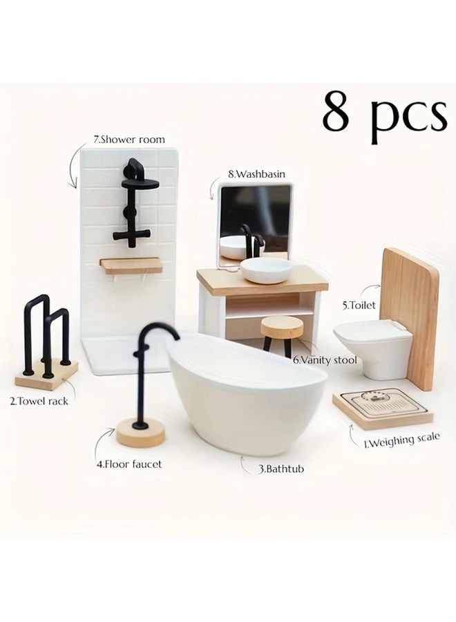 Miniature Bathroom Furniture Set With Clothing Mirror For Science Education - Image 3