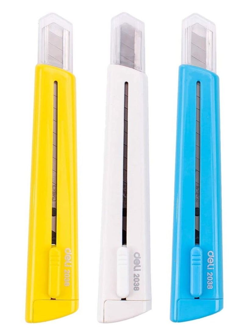 Deli سكين قطع متعددة الاستخدامات مكونة من 4 قطع مع عبوة من الشفرات - Image 4