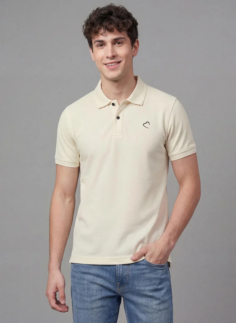 Being Human Men Brand Logo Polo Collar T-shirt