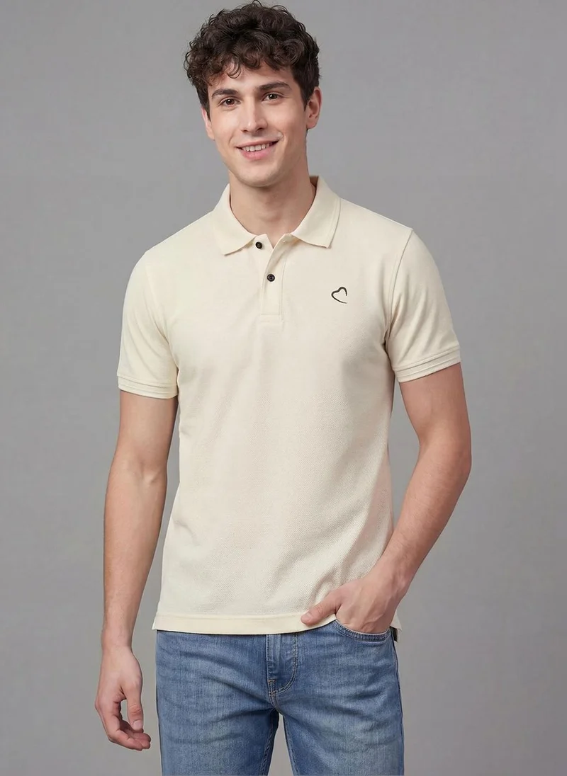 Being Human Men Brand Logo Polo Collar T-shirt