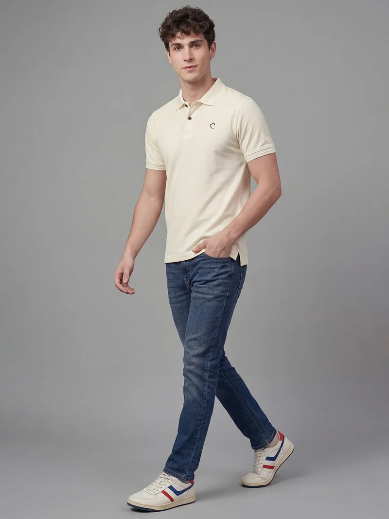 Being Human Men Brand Logo Polo Collar T-shirt