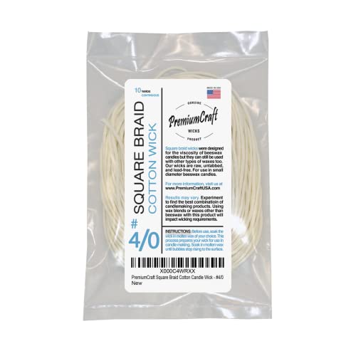 PremiumCraft Square Braid Cotton Candle Wick - #4/0 - Image 4