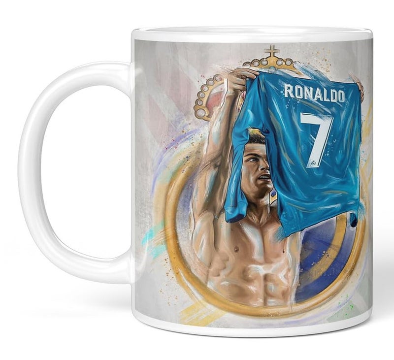 PrintingZone Compatible Print with Ronaldo Mug CR7 Printed Cup Microwave Safe Ceramic Coffee Mug 350ml Pack of 1NDM175 - Image 5