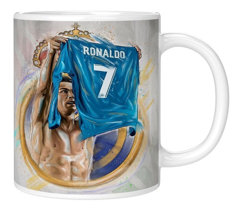 PrintingZone Compatible Print with Ronaldo Mug CR7 Printed Cup Microwave Safe Ceramic Coffee Mug 350ml Pack of 1NDM175 - Image 3