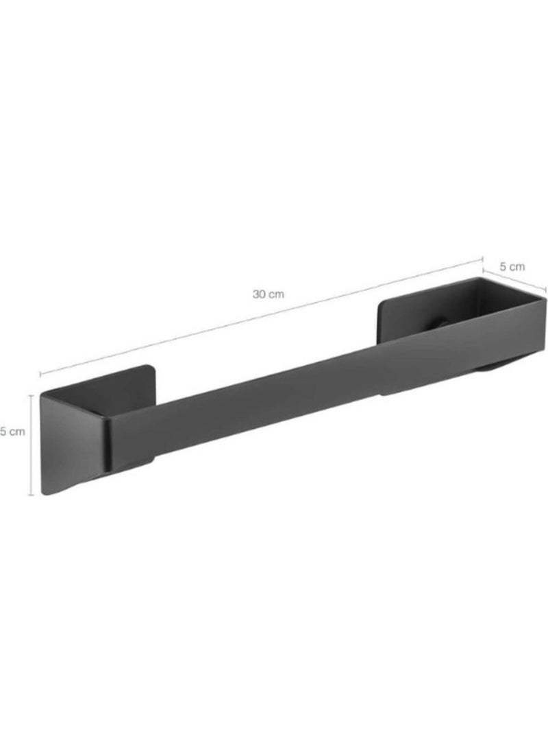 Mavi Trend - Blue Trend Mavitrend Black Towel Holder Metal Towel Rack Kitchen Bathroom Towel Holder Metal Towel Holder - Image 1