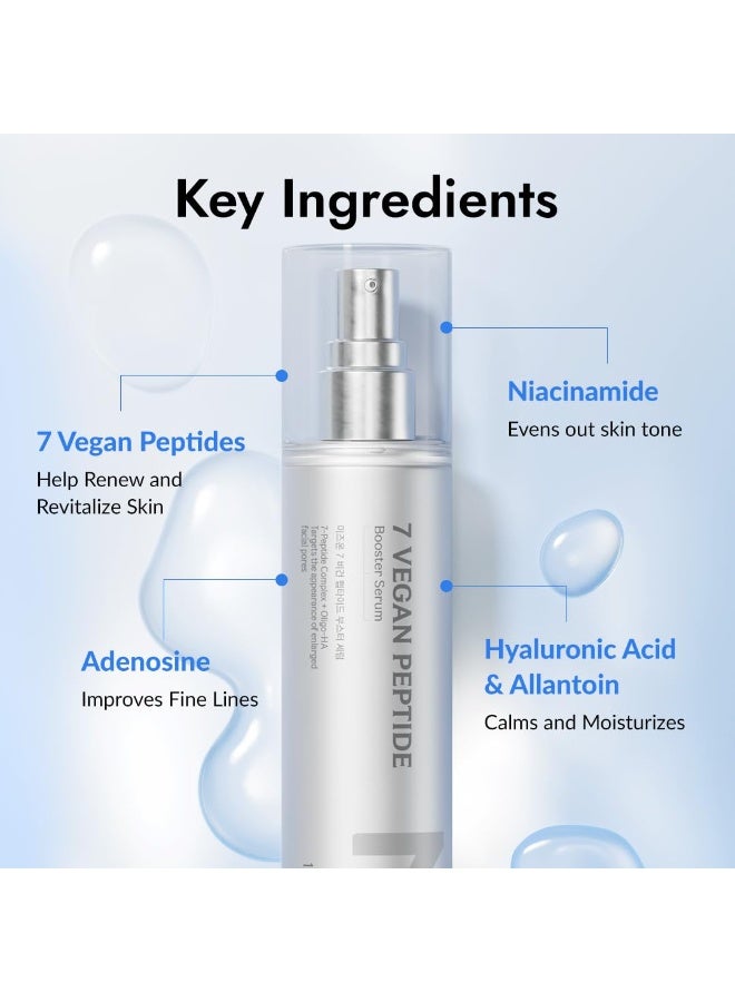 MIZON 7 Vegan Peptide Booster Serum Korean Anti-Aging Face Serum with Niacinamide & Hyaluronic Acid Hydrating Firming & Smoothing Skincare for Fine Lines & Skin Repair – 150 ml - Image 4
