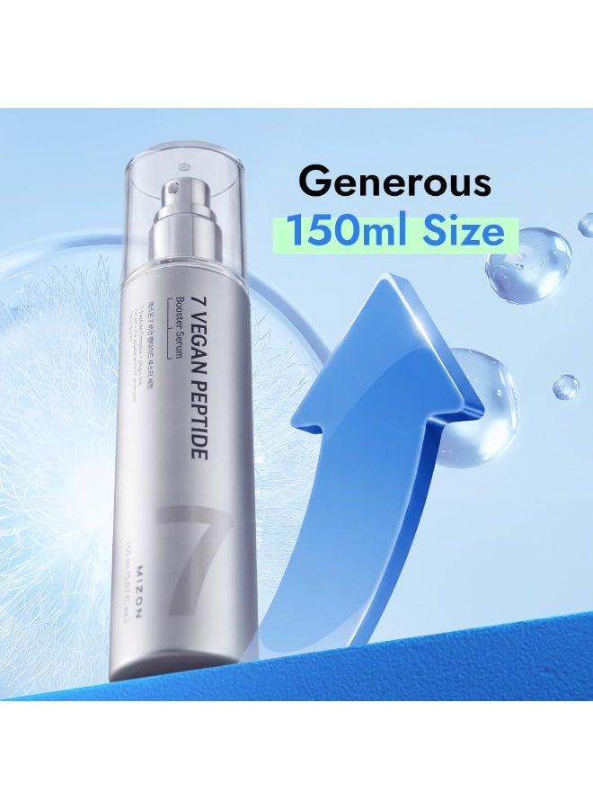 MIZON 7 Vegan Peptide Booster Serum Korean Anti-Aging Face Serum with Niacinamide & Hyaluronic Acid Hydrating Firming & Smoothing Skincare for Fine Lines & Skin Repair – 150 ml - Image 3