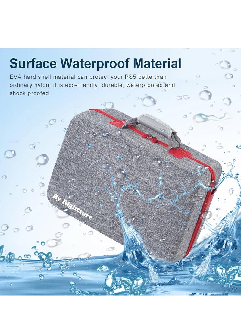 Rightsure PS5 Slim Carrying Case, PS5 Slim Game Storage Bag, EVA Travel Bag Handbag Compatible - Image 5