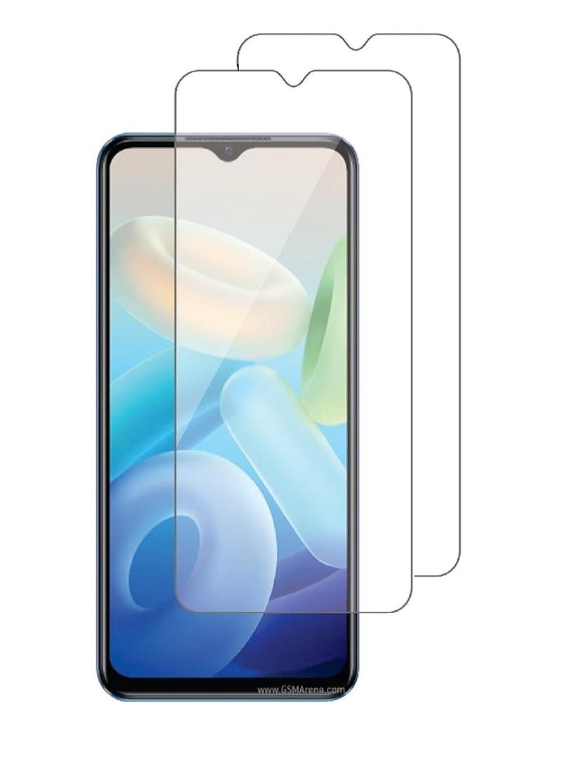 Super 2 Pieces Tempered Glass Screen Protector Clear Designed For vivo Y53s Full Screen Coverage And Bubble Free - Image 1