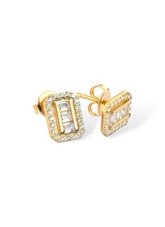 zilara Precious Rect Pave Stud Earring  - Image 4