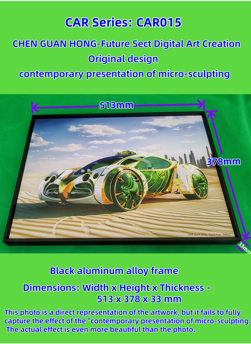 Painting - "CAR 015" by CHEN GUAN HONG: Future Sect Digital Art Creation, Sci-Fi Modern Artistic Design, Contemporary Presentation of Micro-Sculpting. This work is currently available exclusively on Platform "Noon";The following themes are related to the works: Artwork,Decorative Painting ,Modern Artwork,Abstract Paintings,Wall Art ,Interior Decoration,Home Decor,Classic Decor,Custom Painting,Office design,Commercial design,Model home design,Clubhouse interior design,Furniture design,Landscape design,Architecture design,Soft decoration,Molding,Villa design,Decorating,Interior Design,Residential Interior Design,Commercial Decorating,Budget-Friendly Decor Ideas,Modern Home Decor Trends,Vintage Decor Inspirations,Small Space Solutions,City-Specific Interior Designers,Tips for Maximizing Small Living Spaces,Latest Trends in Home Decor for 2025.