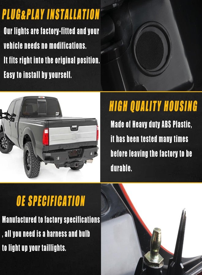 Boine Tail Light Compatible With 2008-2016 Ford F250 F350 F-250 F-350 Driver and Passenger Side Rear Light Brake Lamps Replaces FO2800208 FO2801208 - Image 4