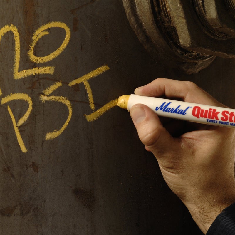 Markal 61051 Quik Stik Twist Long-Lasting Solid Paint Marker, White (Pack of 12) - Image 2
