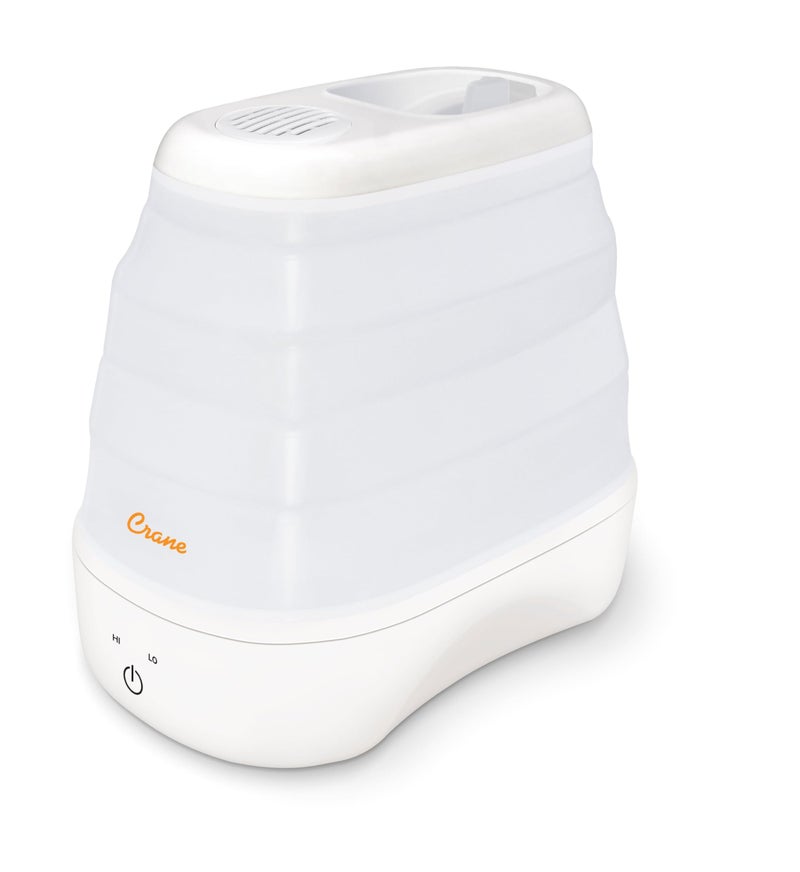 1 Gal Warm Mist Collapsible Humidifier White Top Fill for Medium Rooms Up to 500 sq ft