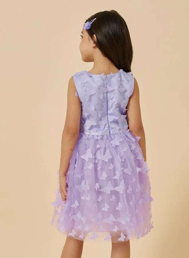 Styli Butterfly Applique Dress